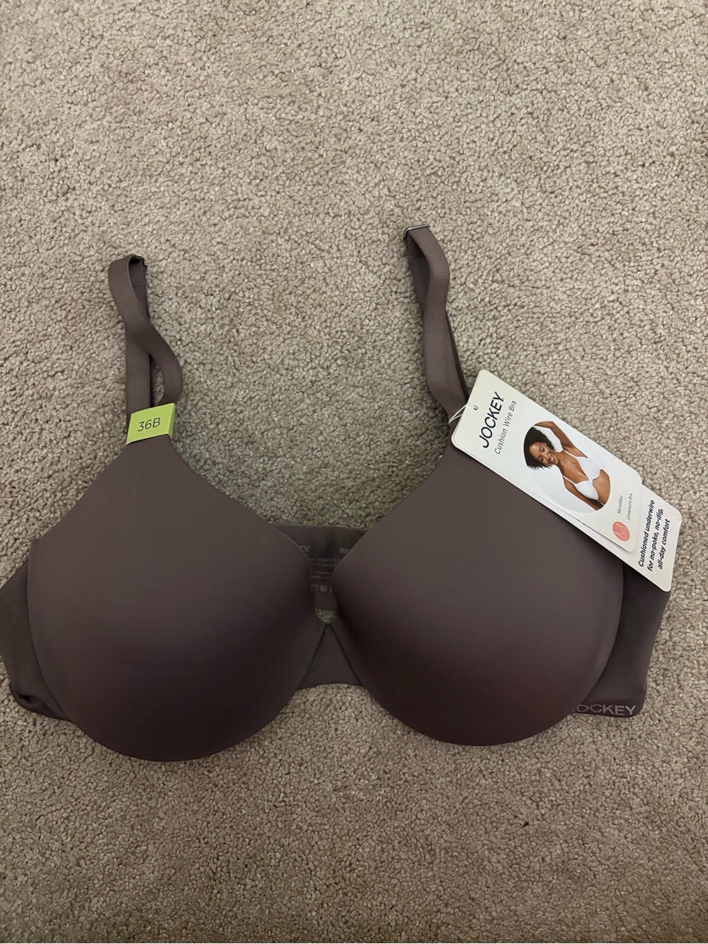 Jockey Smooth T-Shirt Bra in Taupe